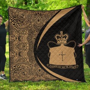 Tokelau Coat Of Arms Polynesian Premium Quilt  Circle Style  02 J2  Quilt